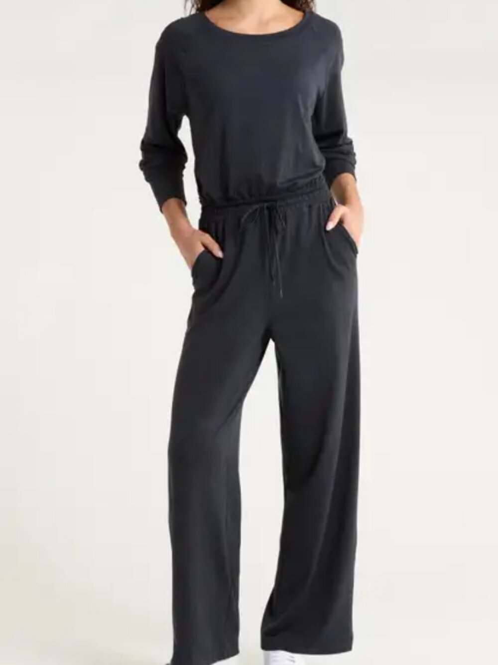 Preowned Zella Restore Soft Cozy Long Sleeve Jumpsuit - Large